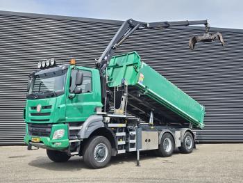 6X6 / T158/II  / 2 SIDE TIPPER - HMF Z CRANE